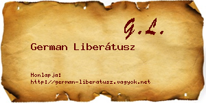 German Liberátusz névjegykártya